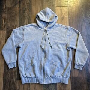 Old Mill Zip Up Hoodie XXL Gray Full Zip Menards Warm Waffle Lined Sweatshirt